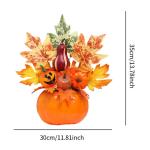 Halloween-Kürbisse, Ahornblätter, Ornament, Herbsternte, Dekor, neuartiges dekoratives Handwerk, Esstisch-Mittelstück für Geschäft und Büro, Style H