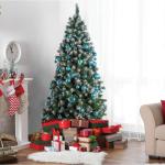 pauwgroene kerstbalornamenten voor kerstversiering - 36 stuks kerstboom onbreekbare ornamenten met ophanglus voor vakantie- en feestdecoratie (combo van 6 stijlen in 3 maten)