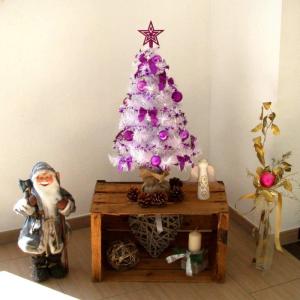 Kunstkerstboom (WBD) met kerstdecoratie en led-lichtketting met afstandsbediening, kerstboom versierd met verlichting, kunstkerstboom