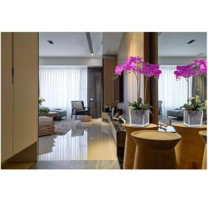 Kunstblumen Künstliche Pflanzen, Phalaenopsis-Orchideen-Blumenarrangement in Vase, realistische Orchideen-Blumenpräsentation im Topf für Zuhause für jeden Anlass