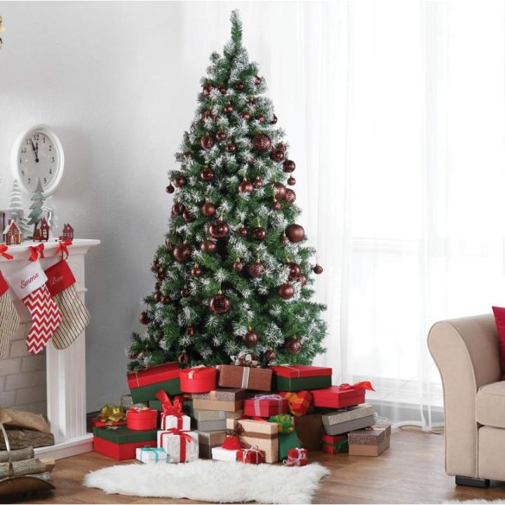 bruine kerstbalornamenten voor kerstversiering - 36 stuks kerstboom onbreekbare ornamenten met ophanglus voor vakantie- en feestdecoratie (combo van 6 stijlen in 3 maten)