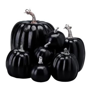 Herbstkürbisse, 7 Stück Künstliche Kürbisse, Schaumstoff, Herbstkürbis für Ernte, Herbs_t, Tisch, Zuhause, Garten, Erntedankfest, Halloween, Party-Dekoration