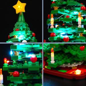 Led-verlichtingsset compatibel met Lego kerstboom (geen model), decoratieve verlichtingsset voor 40573 bouwsteen, creatieve speelgoedverlichting