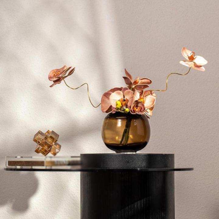 Kunstblumen Künstliche Blumen – Glas und Silikon, Elegantes Herzstück für Esstische, Büros und Hochzeiten – vielseitiges Design für jeden Anlass