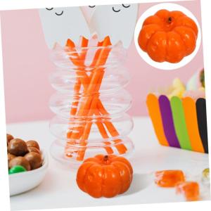 800 STK Kürbis Dekoration künstliche Kürbisskulptur Kleiner Schaumkürbis Zinn Halloween Pumpkin halloweenkürbis Herbstdeko simulierter Kürbis Party-Layout-Requisiten PU-Klebe