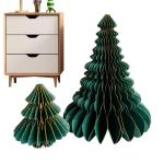 Kerstboom van papier, kerstboom van papier knutselen, model-kerstboomdecoratie van papier, meerlaagse split, kerstversiering voor tafeldecoratie
