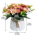 Falsche Blumen, Realistische Blumenarrangements, Künstliche Gänseblümchen in Vase, fühlt Sich echt an, gefälschte Gänseblümchen, Kunstseide, Pflanzenarrangements(Champagne)