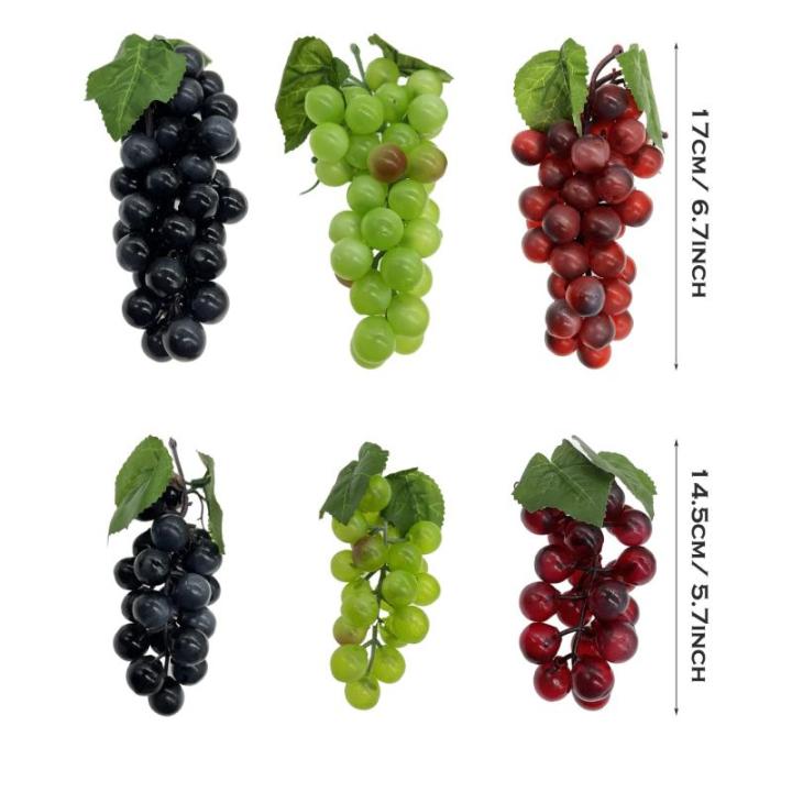 15 spiesen kunstdruiven kunststof druiven plastic fruit kunstmatige kunstmatige kunstmatige kunststof druiven voor bruiloftsfeest decoratie foto rekwisieten