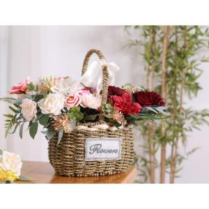 Kunstbloemkoppen, rozen, pioenrozen, dahlia's, bloemhoofden, zijden bloemen, voor feest, doe-het-zelf, bruid, bruiloft, bloemstukken, combo decoratie (wijnrood)