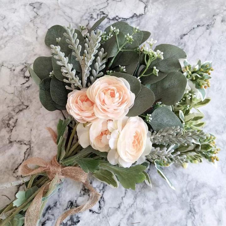 eucalyptus decoratie simulatie groene eucalyptus laat takken zilveren dollar eucalyptus plant bulk voor bruiloft tuin huis kantoor decoratie, 10 stuks