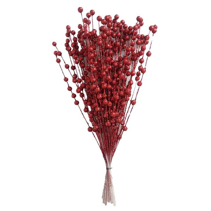 150 Stück Künstliche Weihnachtsbeeren-Picks, Glitzernde Beerenzweige für Winter, Weihnachten, Küche, Party, Tafelaufsatz, Blumendekoration (6)