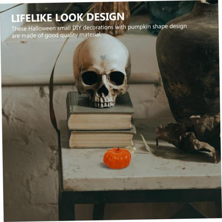800 STK Kürbis Dekoration künstliche Kürbisskulptur Kleiner Schaumkürbis Zinn Halloween Pumpkin halloweenkürbis Herbstdeko simulierter Kürbis Party-Layout-Requisiten PU-Klebe