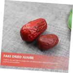 1 Satz Simulierte Jujube Hochzeitsdeko Hochzeits Dekoration Hohzeitdeko Easy Putz Modell Mit Fruchtdatteln Jujube-ausstellungsformen Künstliche Früchte Falsches Datum PVC 30st