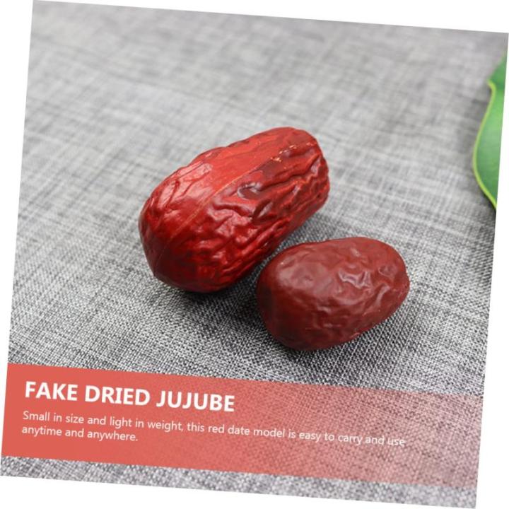 1 Satz Simulierte Jujube Hochzeitsdeko Hochzeits Dekoration Hohzeitdeko Easy Putz Modell Mit Fruchtdatteln Jujube-ausstellungsformen Künstliche Früchte Falsches Datum PVC 30st