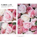 Pfirsich Rosa Weiß Künstliche Blume Ball Hochzeit Hintergrund Bogen Dekor Blumenarrangement Rose Baby Atem Grün Blatt Party Event Tisch Mittelstücke (Flower Ball,70cm)
