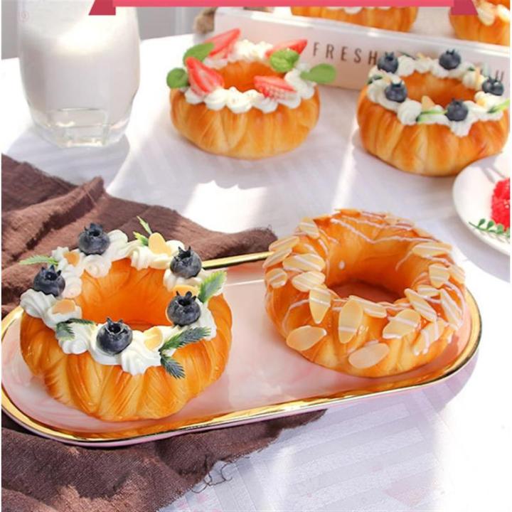 Fake Kuchen künstliche Kuchen 3 Stücke Künstliche Donuts Simulation Donuts Gefälschte Donuts Realistische Künstliche Gefälschte Donuts Modell Realistisches Essen(B)