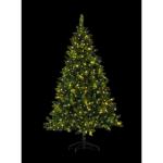 Boom: Kunstkerstboom, groen, 180 cm, 750 PVC-punten, 500 LEDs (kerstboom versierd)