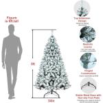 Kunstkerstboom (20-inch witte pluizige kerstboom met verlichting)