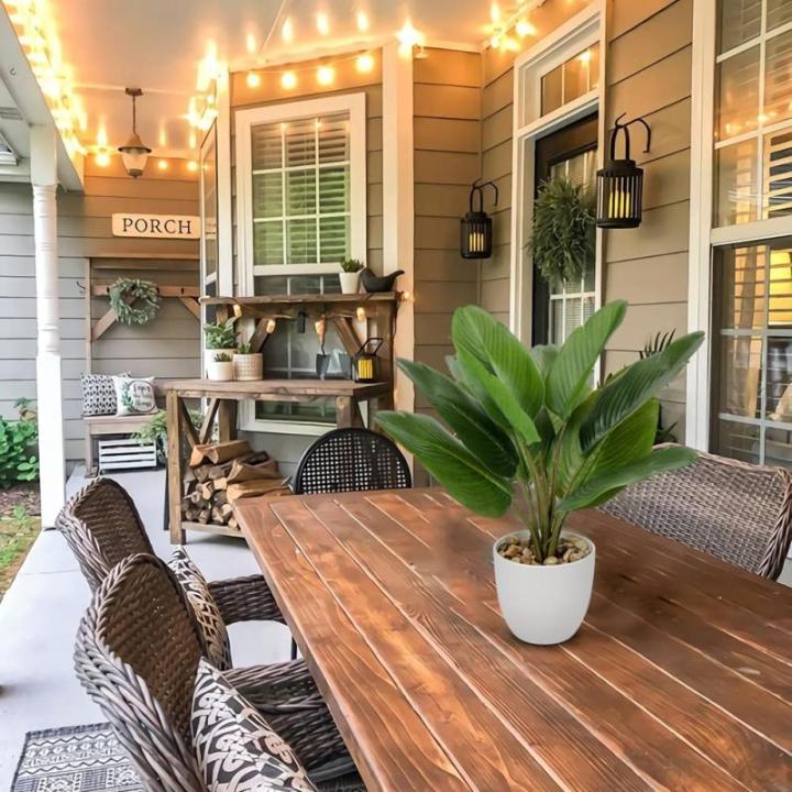 , paradijsvogel, lijkt op een echte plastic groene plant, tropische kunstkamerplant, palm, potplant met 10 bananenbladeren, voor slaapkamer, woonkamer, kantoor, decoratie