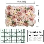 23,62 X 15,75 Zoll Große Künstliche Blumenwand, Künstliche Blumen, Panel Aus Seide, Kunststoff, Floraler Hintergrund, Sichtschutzwände Für Den Außenbereich Innenbereich Hochz