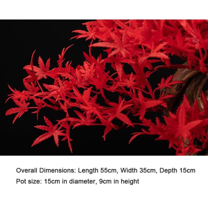 Künstlicher Bonsai-Baum Bonsai-Baum, künstlicher roter Ahornblatt-Baum, künstlicher Bonsai-Simulationsgarten, gefälschte Pflanze, künstlicher Bonsai-Baum, Innendekoration Kün