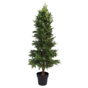 Cedar 7506-7505-7504-7503-7502-7501 Künstlicher Zedernholz/Zypressen-Formschnitt-Baum, UV-geschützt, Kunststoff, 130 cm