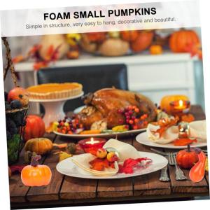 250 stuks pompoenornamenten herfstfeest open haard decoratie kunstmatige mini-pompoenen oranje kunstmatige pompoenen kleine Thanksgiving-pompoenen oogsten kleine pompoen schuim pie