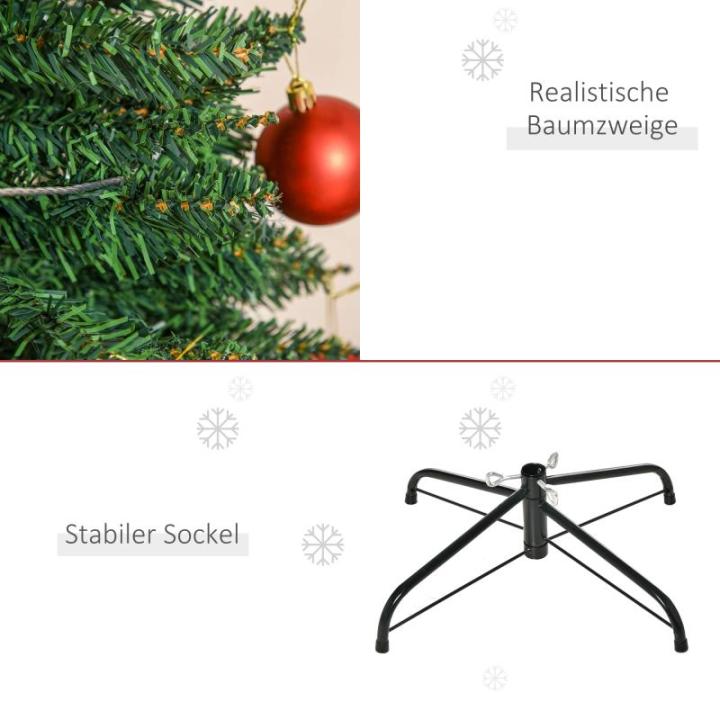kerstboom dennenboom met kunststof standaard 499 takpunten pvc groen Ø 60 x 210 h cm