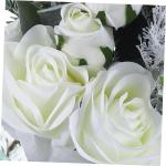 1 Satz Simulierte Vasenornamente Hochzeit Blumenarrangement Künstliche Pflanze Mit Vase Heimdekoration Kunstblumen Mit Vase Blumenarrangement Strauß Künstliche Blumen Seidentuch