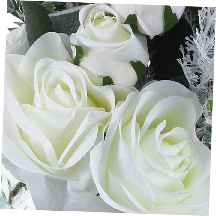 1 Satz Simulierte Vasenornamente Hochzeit Blumenarrangement Künstliche Pflanze Mit Vase Heimdekoration Kunstblumen Mit Vase Blumenarrangement Strauß Künstliche Blumen Seidentuch