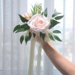 6 Stück Hochzeitszeremonie Ornamente Raffinierte Stuhlverzierungen Mit Künstlichen Blumen Kirchenbänken Blumen