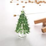 Glas-Weihnachtsbaum, Tisch-Weihnachtsbaum | Kleine Tisch-Weihnachtsbaum-Figur - Sammlerkunst-Glasstatue, Tisch-Weihnachtsbaum, Puppenhaus, Miniatur-Winterfiguren für die Weihnacht