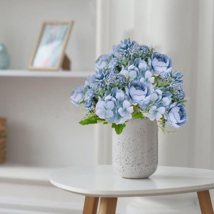 Kunstbloemen, 14 bundels pioenrozen, kunstbloemen, decoratie, als echt voor bruiloft, thuis, tafel, party, raamdecoratie 1012