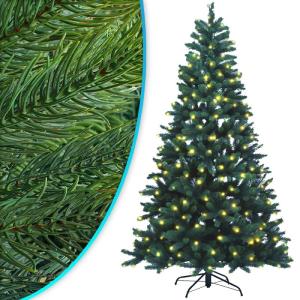 Kerstboom -Xmas Premium 210 cm met LED Fairy Lights - Kunstmatige volledig PE dennenboom van 100% spuitgegoten - bedrieglijk echte kunstboom - B1 moeilijk ontvlambaar