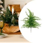 Künstlicher Pflanzenzweig, Weihnachtsstiel-Dekoration, praktische, praktische grüne Weihnachtsdekoration für den Schreibtisch zu Hause, Höhe 55cm