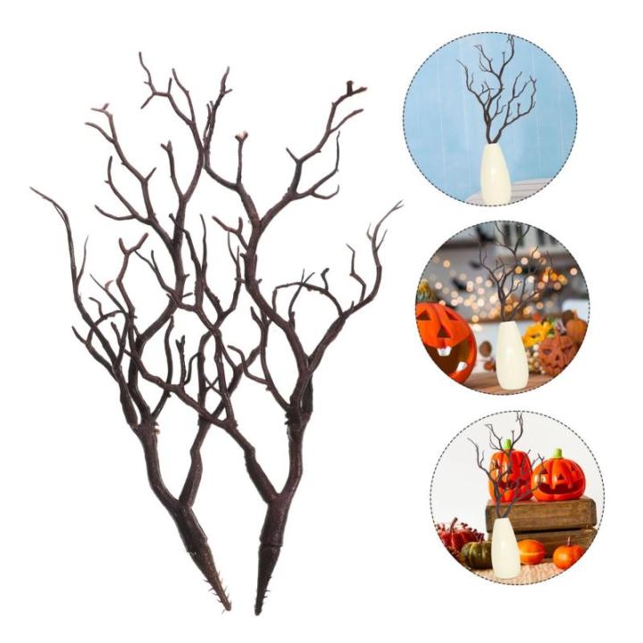 2st Halloween-Dekoration Äste Künstliche Äste Gefälschte Korallenzweige Künstliche Baumstäbe Lebensechte Korallenzweige Künstliche Geweihbaumzweige Halloween-Baum Plastik Br