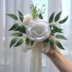 6 Stück Hochzeitszeremonie Ornamente Raffinierte Stuhlverzierungen Mit Künstlichen Blumen Kirchenbänken Blumen