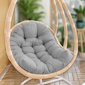 Komfortables Polster für Hängestühle, Weiches Sitzkissen für Schaukelstühle Im Freien, Grau