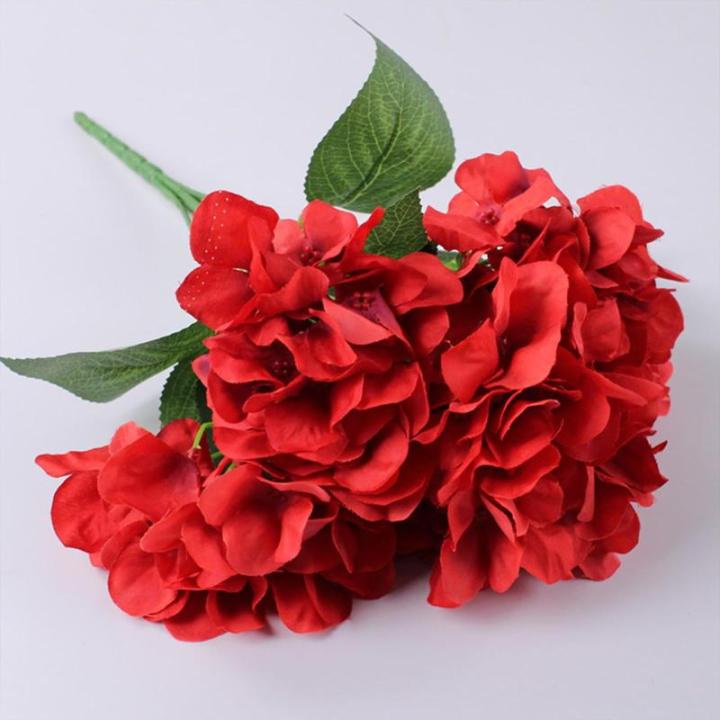 Decoratieve kunstbloemen, kunstbloemen, hortensia, pioenroos, boeket, plastic bloem voor bruiloft, balkon, tuin, bloembak, feest, tafeldecoratie 1114