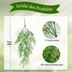 2 stuks , hangende hangplanten, kunstmatige hangplant, kunstmatige klimopslinger voor slaapkamer, keuken, woonkamer, badkamer, balkon, kantoor, vensterbank (groene bamboebladeren)