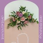 Hängende Blumen for Die Eröffnungszeremonie, Bühne Und T-Bühne Fertiges Blumenarrangement, Willkommensschild Und Hängende Blumen Auf Der Plakatwand(Roze)