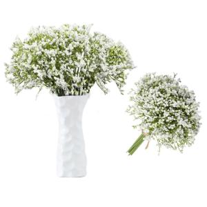 als echt 16 stuks Gypsophila  kunsttak boeketten voor bruiloft party home decoratie 1401
