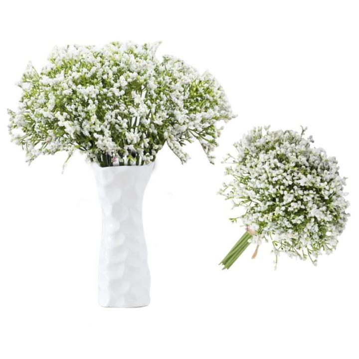 als echt 16 stuks Gypsophila  kunsttak boeketten voor bruiloft party home decoratie 1401