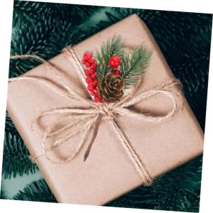 15 stuks kunstmatige dennenappels rode bessenstelen rode bessenplukkers kerstboom bessenstelen spray voor kunstmatige dennentakken, dennenappels, takken, kransen, dennenstam, schui