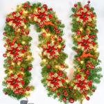Kunstbloemen, Poinsettia, glitter, kerstbloemen met clips, kerstbloemen, ornamenten voor doe-het-zelf kransen, slinger, huis, feestdecoratie, 15 stuks, 14 cm, rood goud