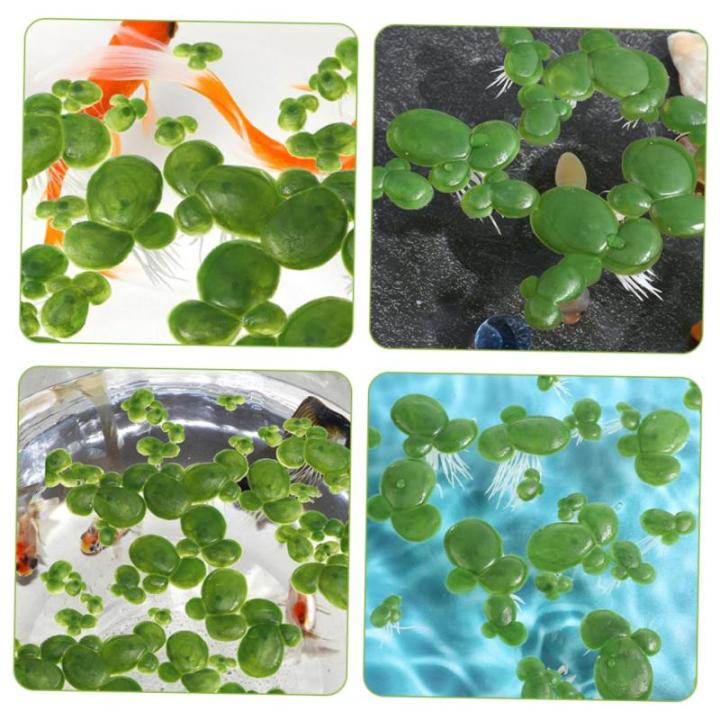 4 Sätze Wasserlinsen-Kunststoff Aquarium Pflanzendekor Künstliche Pflanzen Künstliche Landschaftspflanzen Aquarienverzierung Mini Gefälschte Entengrütze Plastik 90 Stück * 4