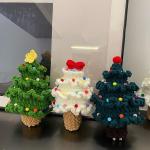 Gehäkelte Weihnachtsbäume, Mini-künstliche Weihnachtsbaumdekorationen, Handgefertigte Gehäkelte Weihnachtsbaumschmuck-Dekorationen