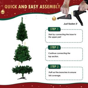 Kunstkerstboom Nordmann-spar 180 cm, 600 takken, dennenboom klein, spuitgieten, groen, Cushhom