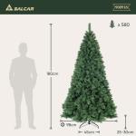 , kunstkerstboom, 120-240 cm, met kerstboomstandaard