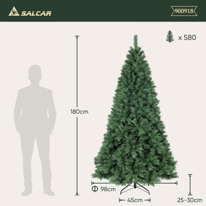 , kunstkerstboom, 120-240 cm, met kerstboomstandaard